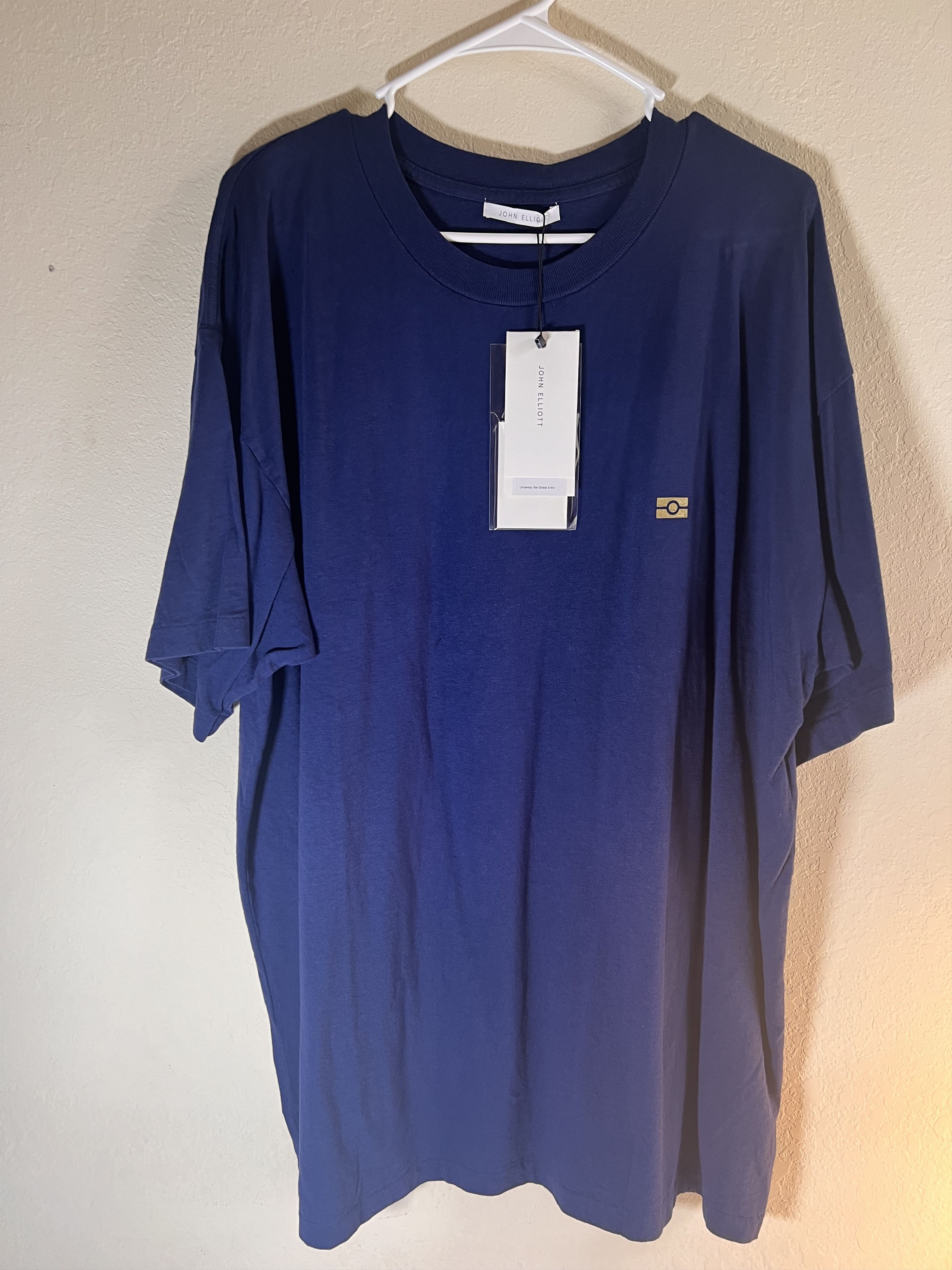 John Elliott John Elliott Men's US XL Global Entry University Tee Navy Size US XL / EU 56 / 4 - 1 Thumbnail