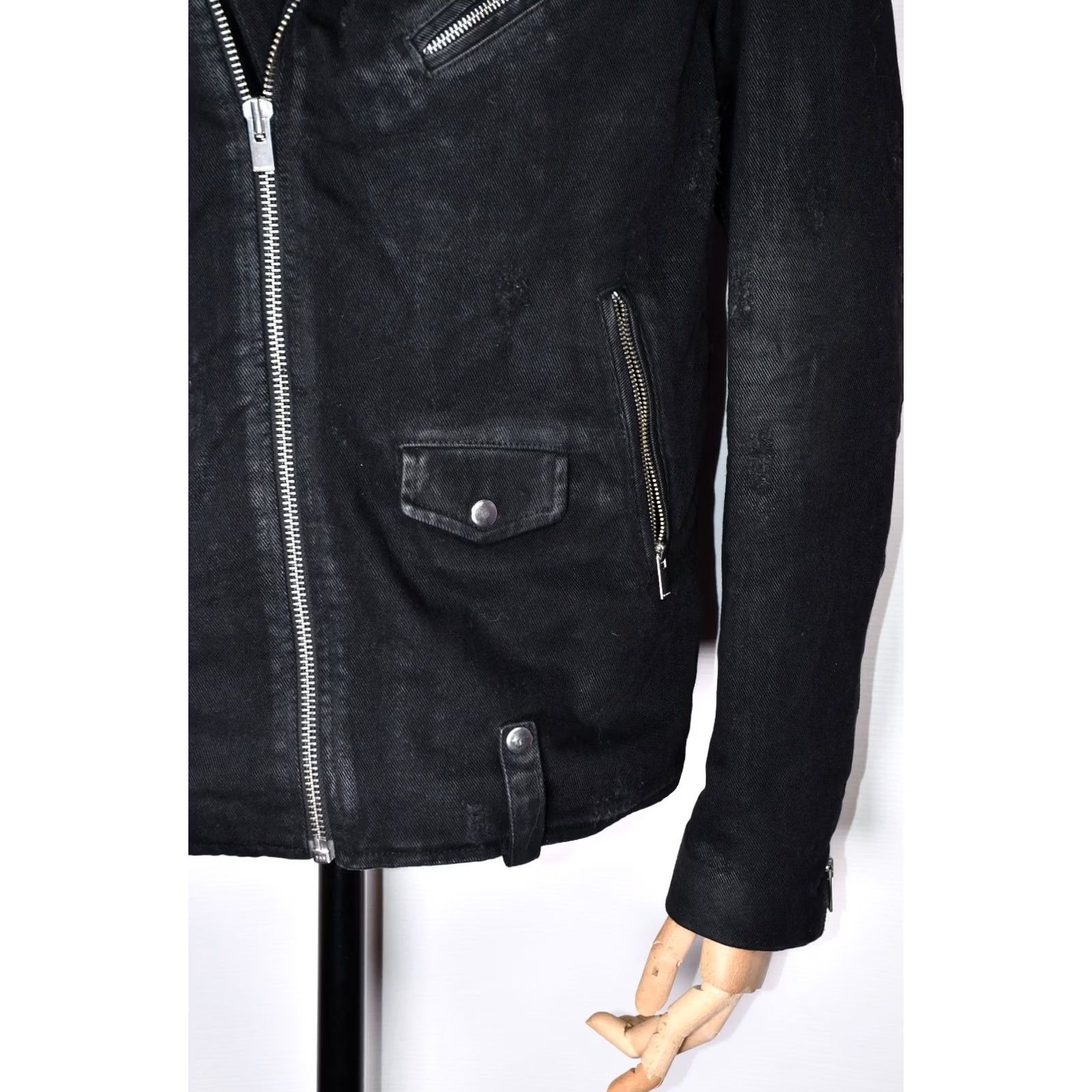 The Kooples The Kooples Jacket Biker Cotton Black L Mens Size US 33 - 7 Thumbnail