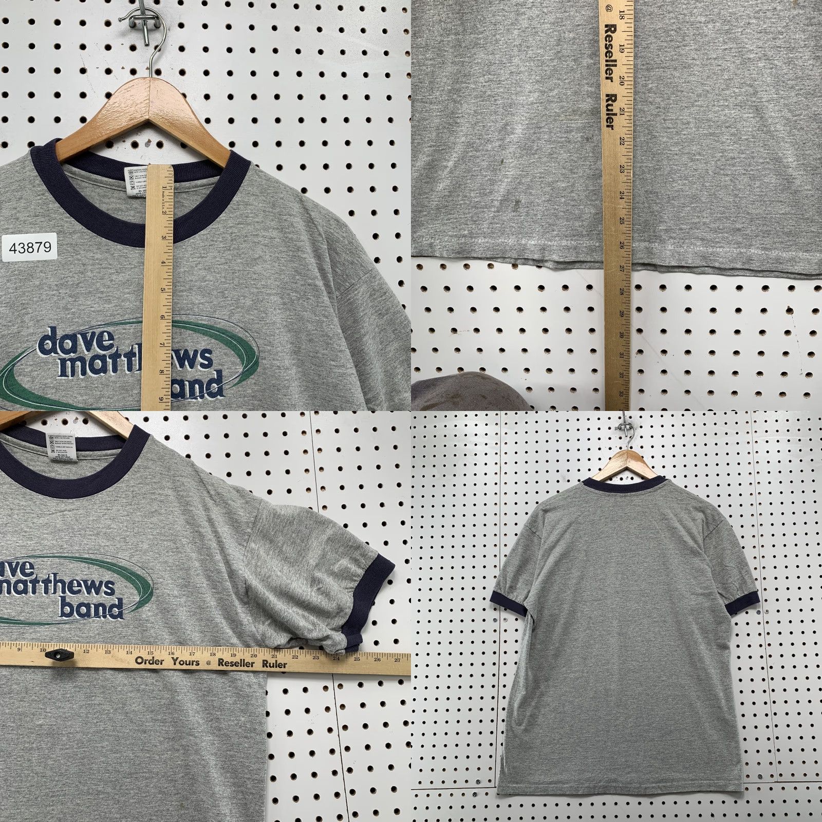 Anvil VINTAGE Dave Matthews Band Shirt Large Adult L Gray 90s Music Band Graphic Print Crew Neck USA Men's T‑Shirt Size US L / EU 52-54 / 3 - 8 Thumbnail