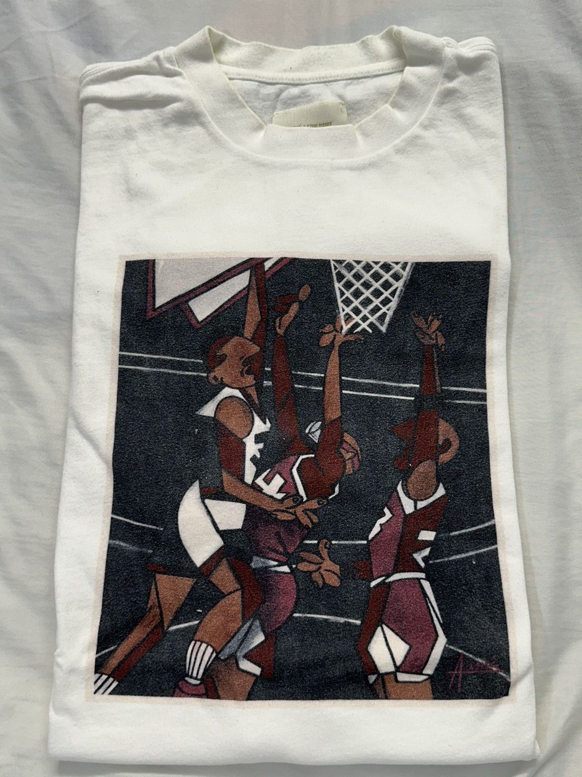 image of Aime Leon Dore Molina Stark Graphic Tee in White, Men's (Size Large)