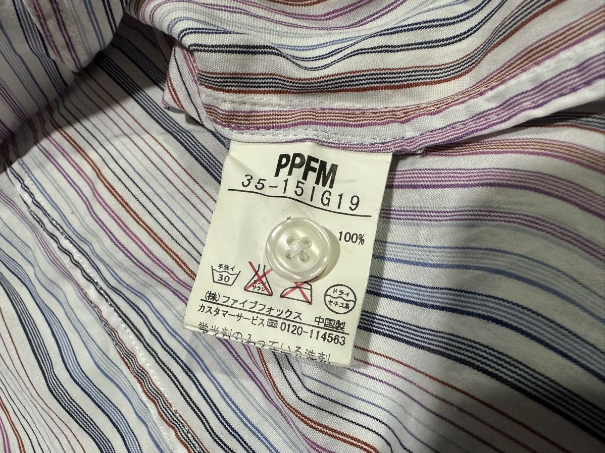 PPFM 🔥Sick Y2K PPFM Poem Striped Shirt Long Sleeve Double Collar Size US L / EU 52-54 / 3 - 10 Thumbnail
