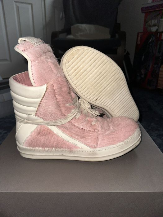 Rick Owens SOLD Rick Owen’s pony hair pink geobasket | Grailed