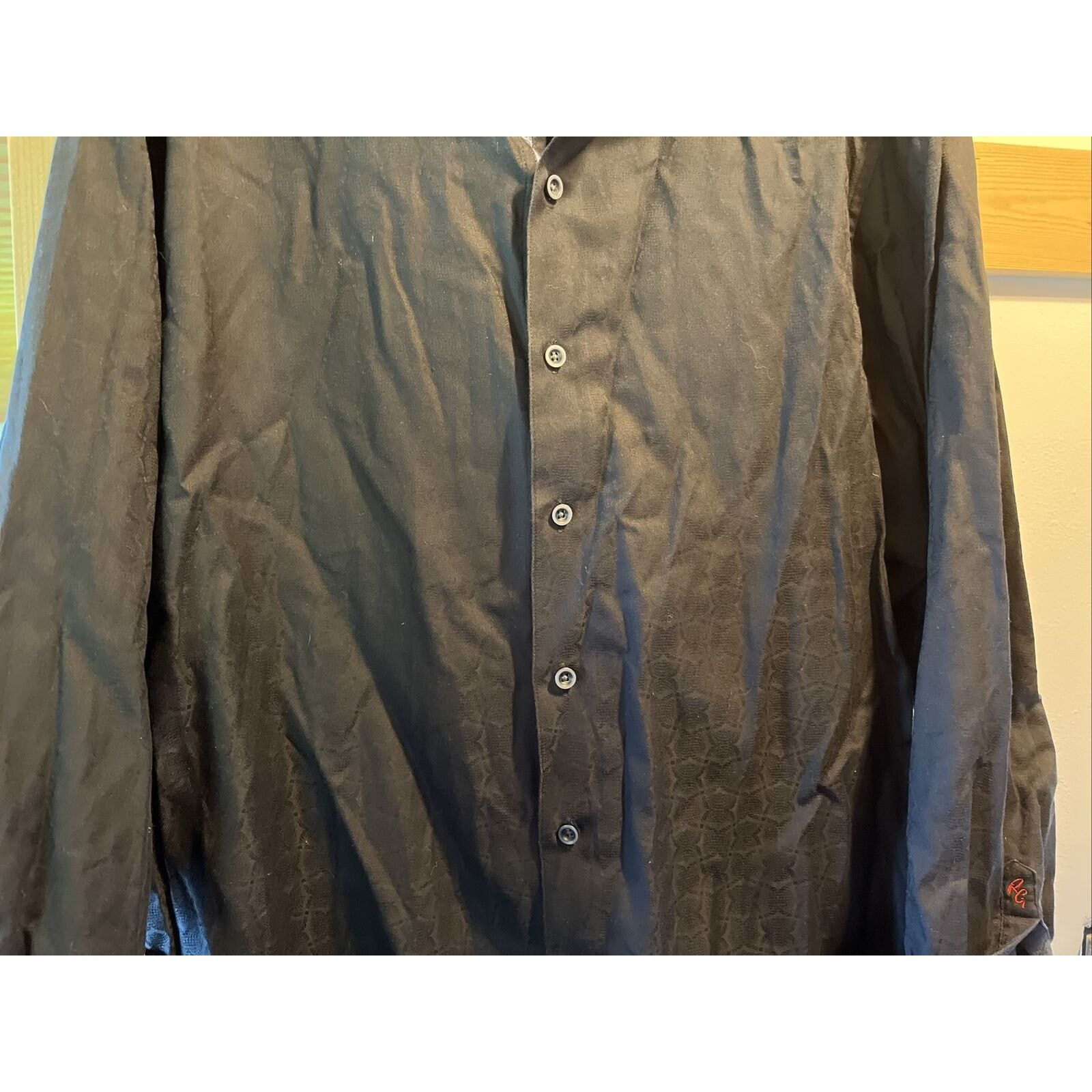 Robert Graham Robert Graham men’s M black long sleeve button cotton shirt Size US M / EU 48-50 / 2 - 6 Thumbnail