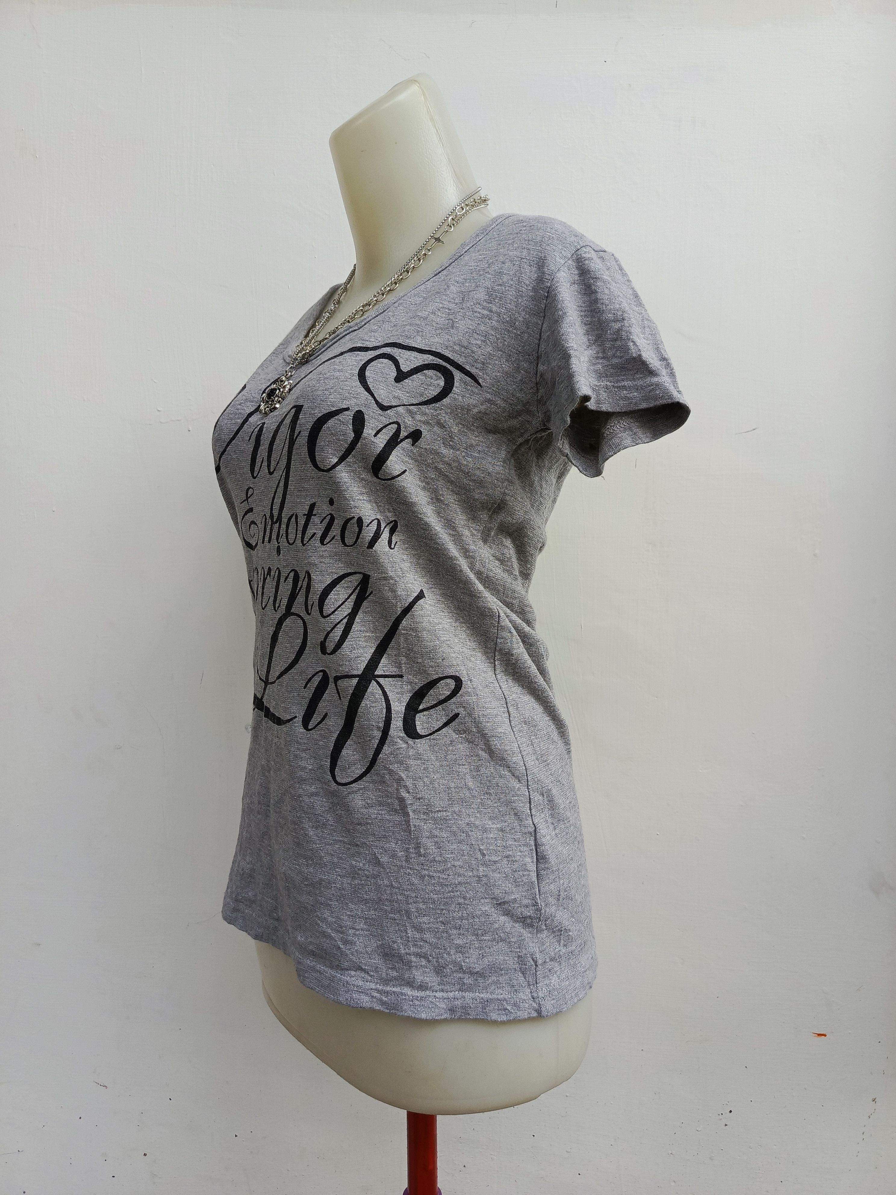 Japanese Brand Space Opera Vigor Emotion Grey T-Shirt Size M / US 6-8 / IT 42-44 - 5 Thumbnail