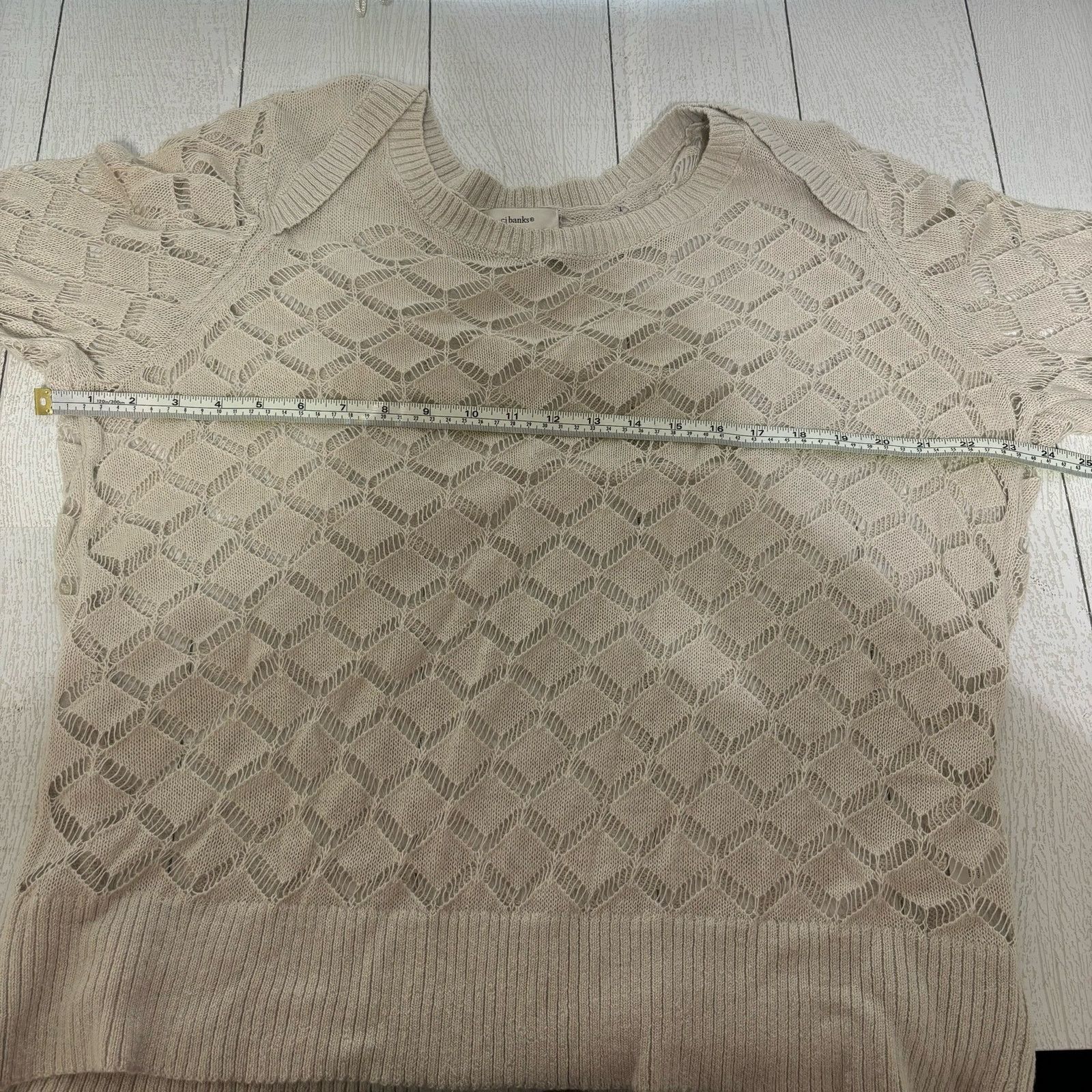 Other Cj Banks Light Gray Open Knit Sweater Size 2X Size XXL / US 16-18 / IT 52-54 - 2 Thumbnail