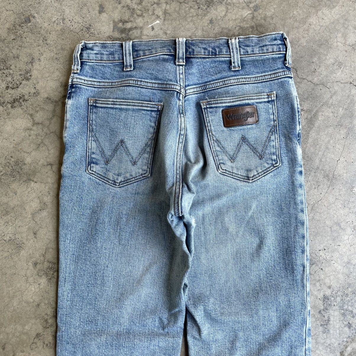 Wrangler 🔥Vintage Wrangler Stoned Washed Ripped Distress Denim Jeans Size US 30 / EU 46 - 5 Thumbnail