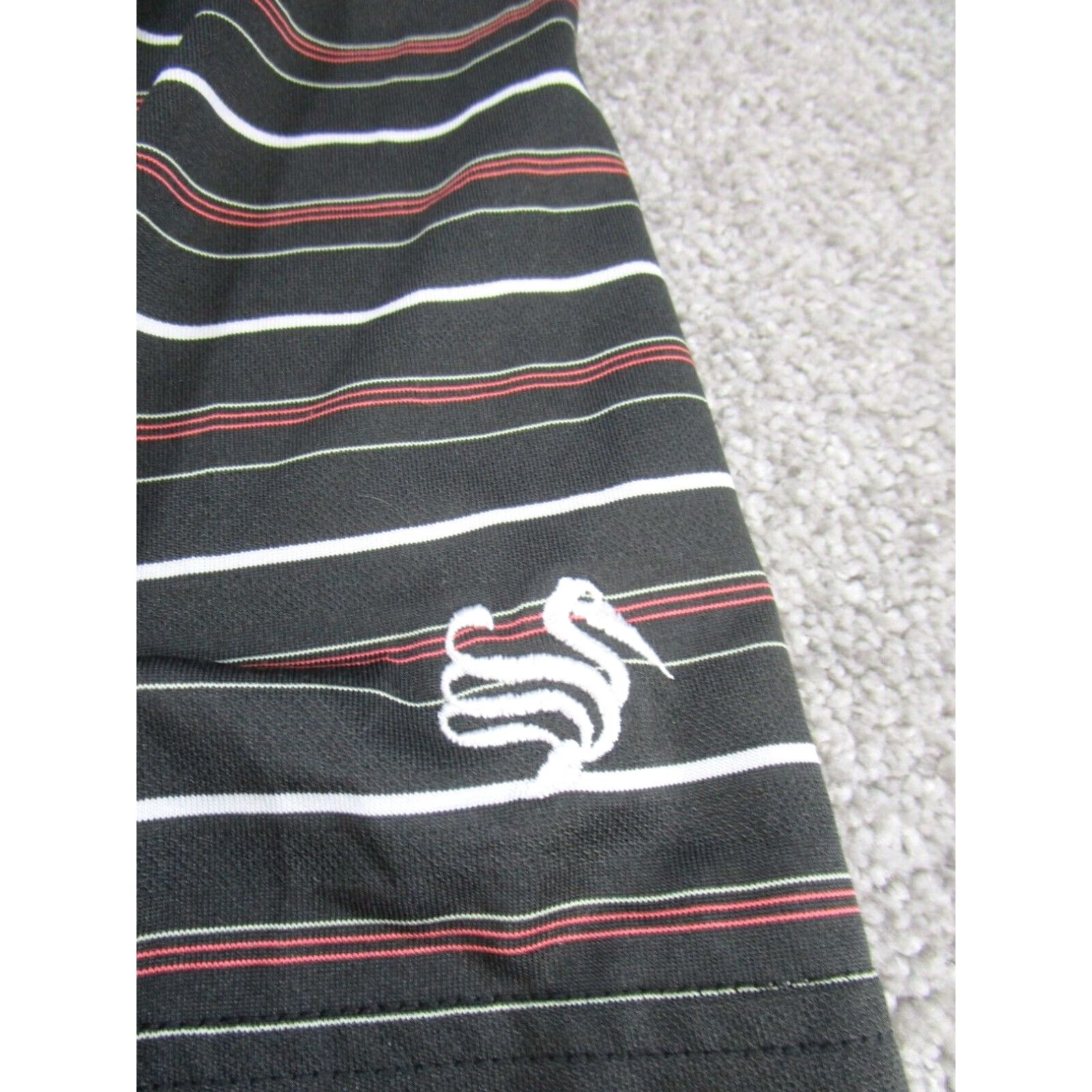 Adidas adidas Golf Polo Shirt Mens Medium Black Striped Short Sleeve Climacool Size US M / EU 48-50 / 2 - 3 Thumbnail