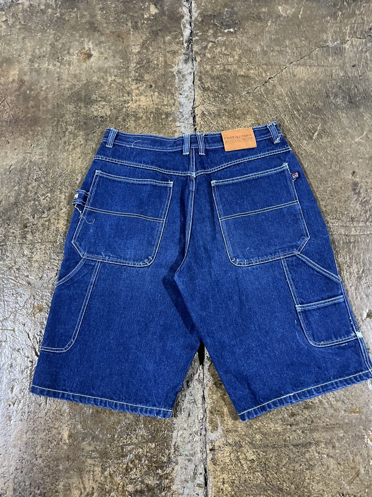 JNCO × Phat Farm × Vintage Crazy Y2K Phat Farm Carpenter Shorts Baggy Skater Jorts JNCO Size US 36 / EU 52 - 3 Thumbnail