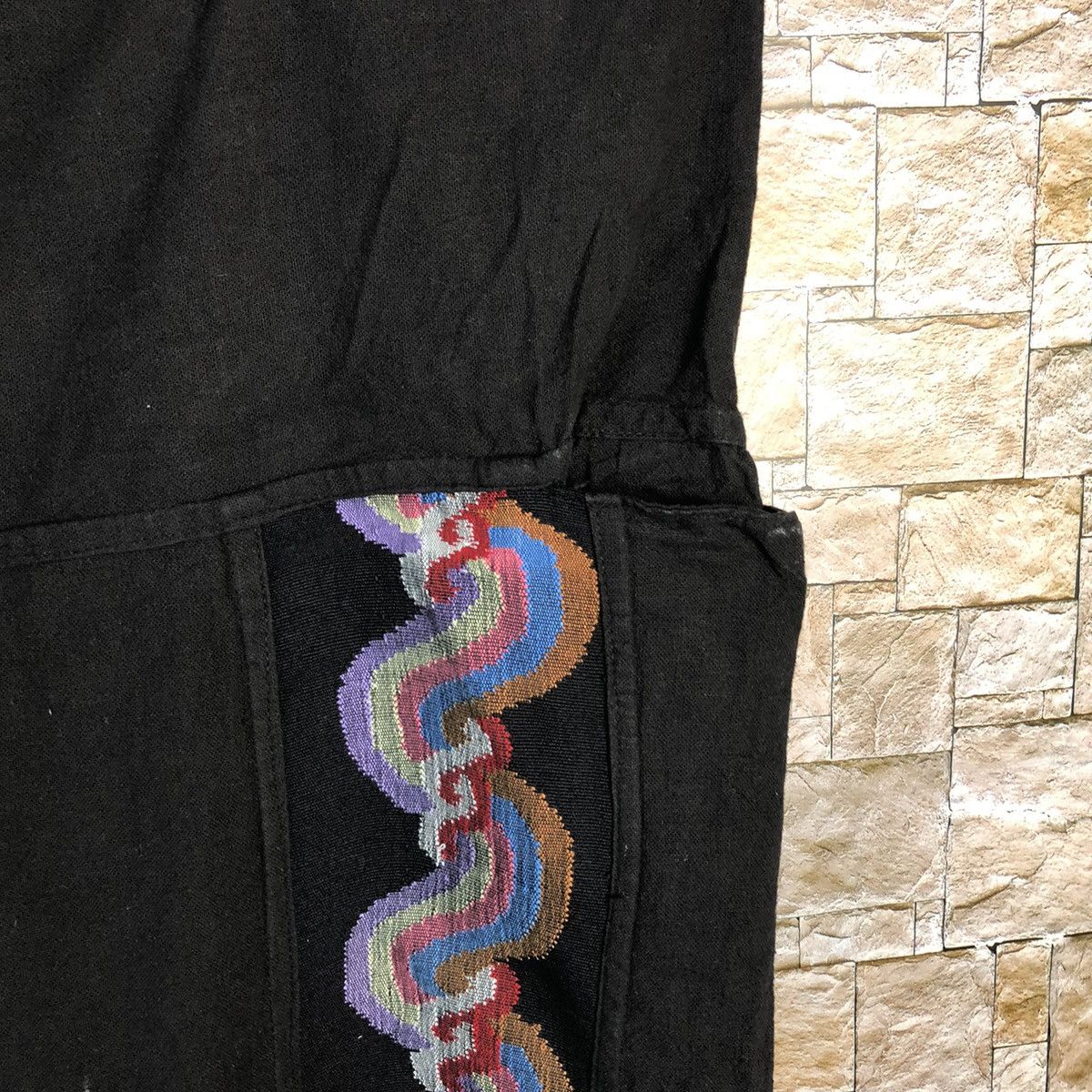 Japanese Brand Amina double waist art design Black Pants #A133 Size US 32 / EU 48 - 5 Thumbnail