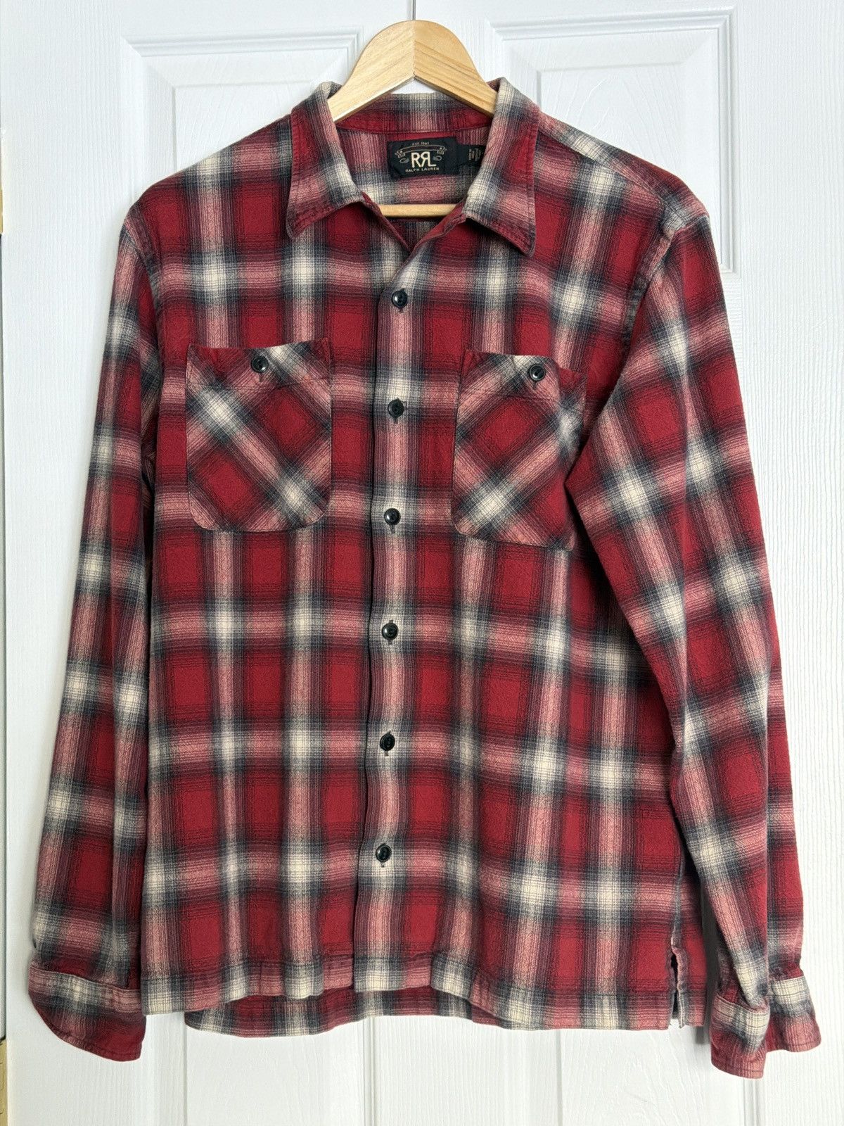 RRL Shadow Plaid Camp Shirt