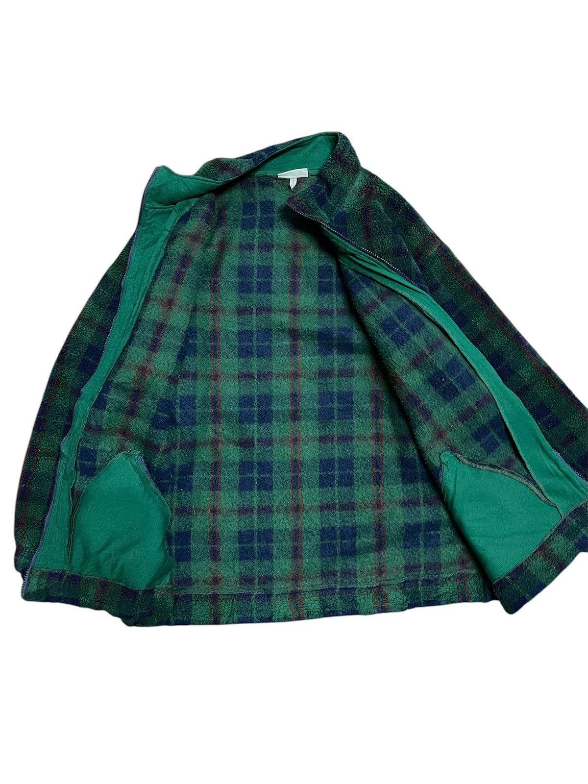 Lacoste × Vintage Vintage Lacoste Sherpa fleece Plaid Jacket Size US L / EU 52-54 / 3 - 3 Thumbnail