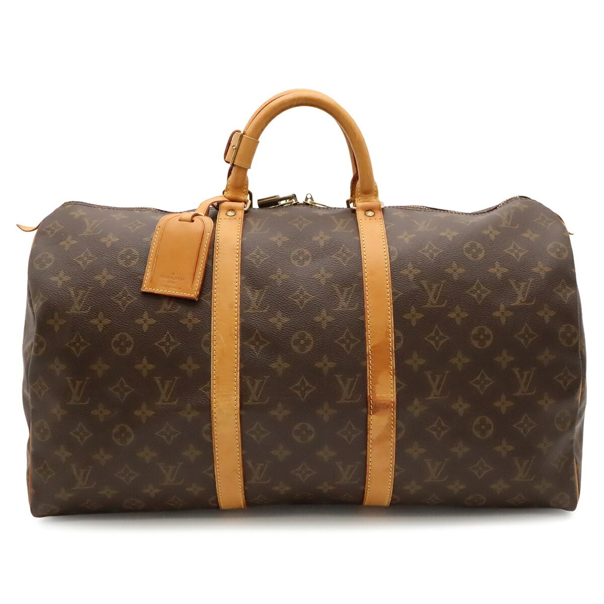 Louis Vuitton Monogram Keepall 50 Boston Bag Handbag Travel M41426 in Brown, Women's