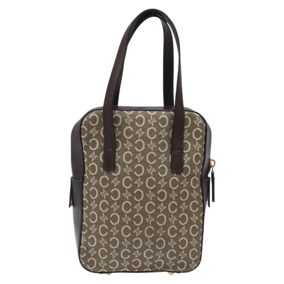 Celine CELINE C Macadam Canvas Hand Bag Brown Gold Size ONE SIZE - 3 Thumbnail