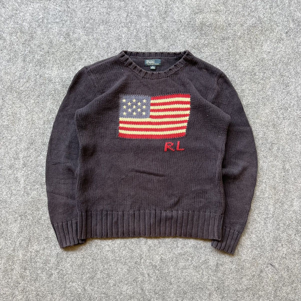 Ralph Lauren Vintage Polo Ralph Lauren American Flag Knit Sweater Size M / US 6-8 / IT 42-44 - 1 Thumbnail