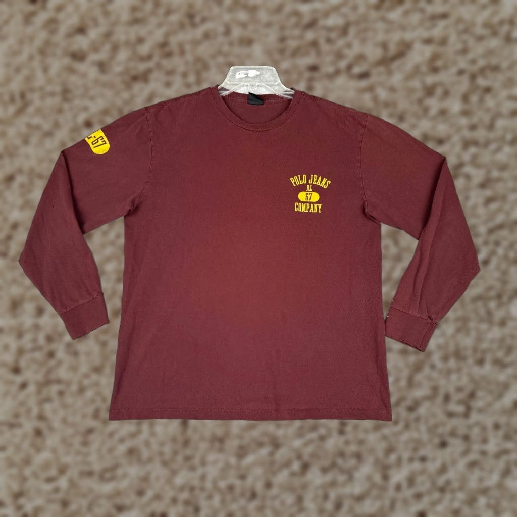 Ralph Lauren Ralph Lauren Shirt Polo Jeans Co Red Cotton Long Sleeve Adult Medium RL67 READ Size US M / EU 48-50 / 2 - 1 Thumbnail