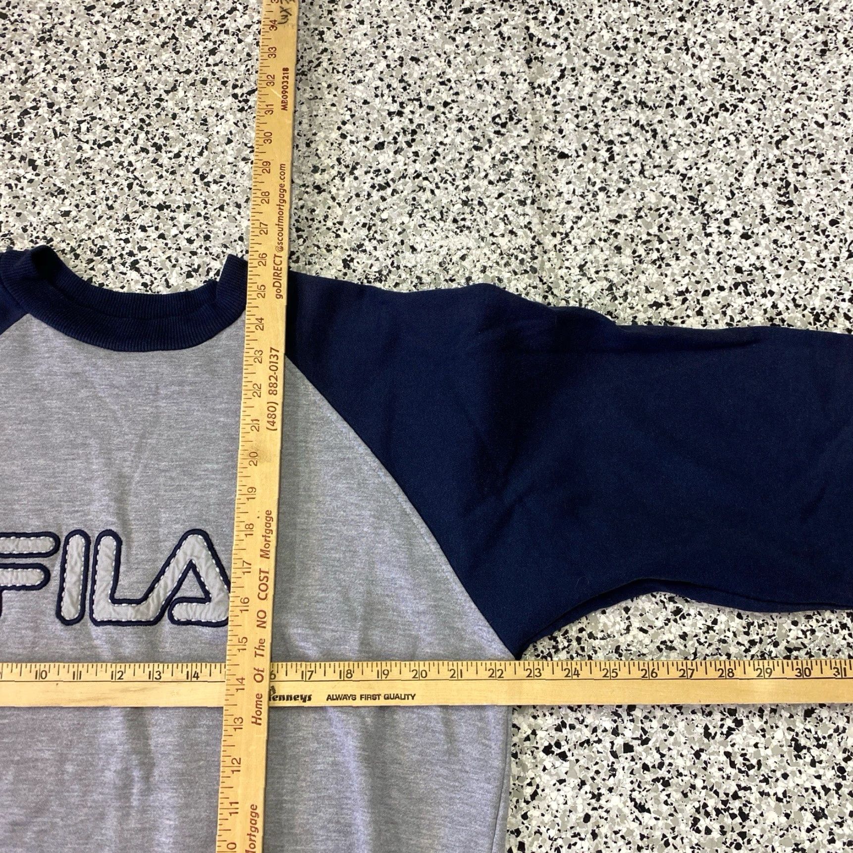 Fila FILA Sweatshirt Mens Large Blue Embroidered Logo Crewneck Pullover Retro Active 90s Sports Size US L / EU 52-54 / 3 - 2 Thumbnail