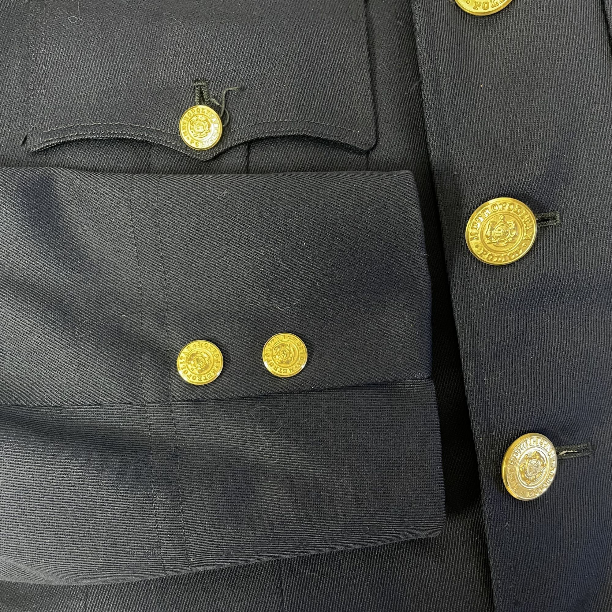 Other Vtg Blue GABARDINE Sport Coat METROPOLITAN POLICE Jacket Size 38R - 15 Thumbnail