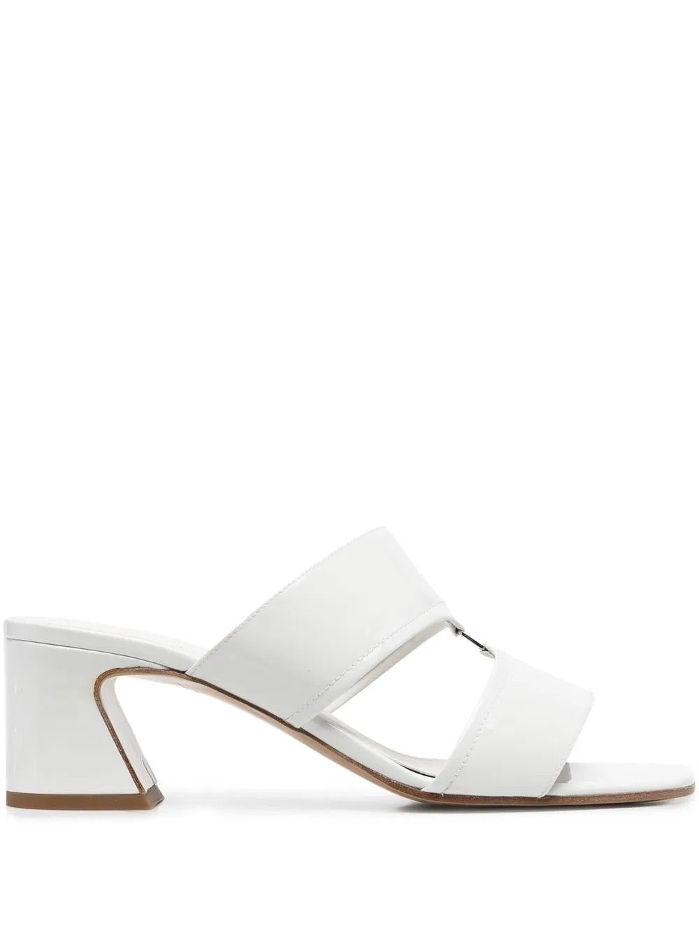 Salvatore Ferragamo o1y0426 Block Heel Mules in White Size US 6 / IT 36 - 1 Thumbnail