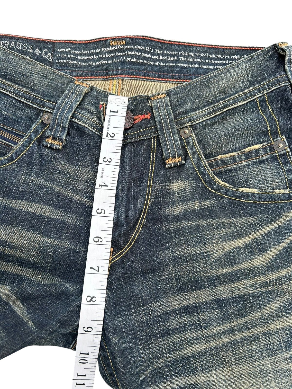 Kapital VINTAGE LEVIS HIPPIES STYLE RUSTY DISTRESSED DENIM JEANS Size US 30 / EU 46 - 19 Thumbnail