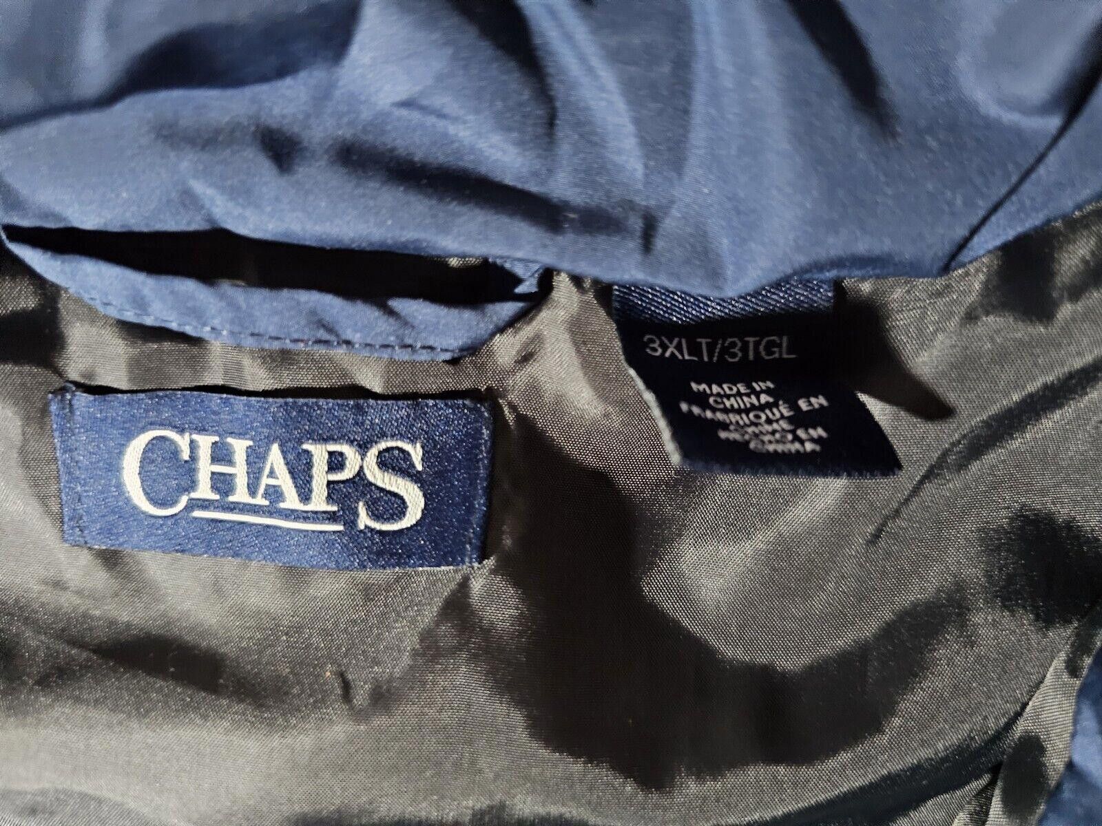 Chaps Chap's Men 3XLT Tall Blue Puffer Full Zip Vest Logo Golf Size ONE SIZE - 2 Thumbnail