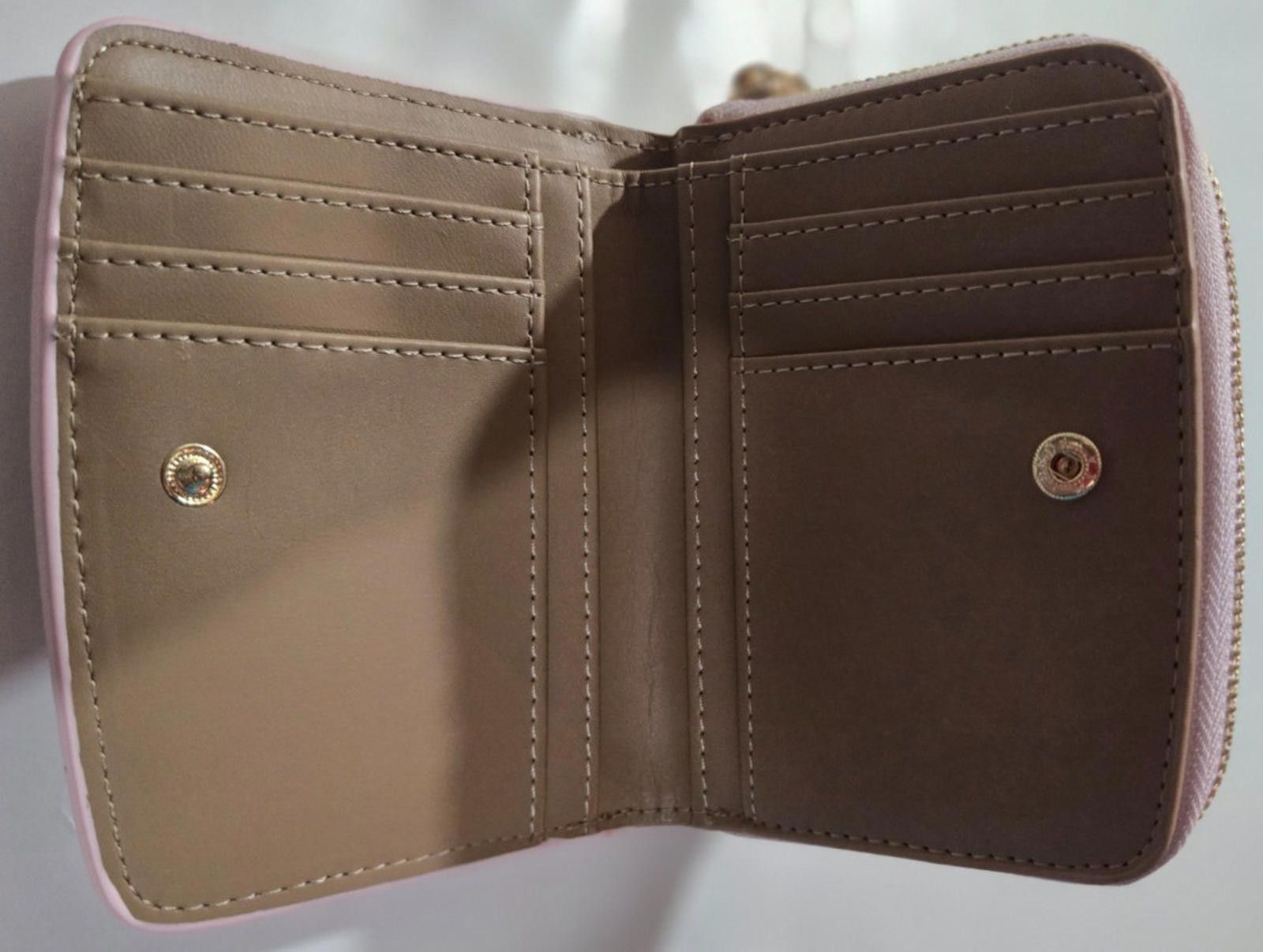 Designer Anne Klein Wallet Pink A Boo Embossed Curved Wallet Zip NWT Size ONE SIZE - 3 Thumbnail