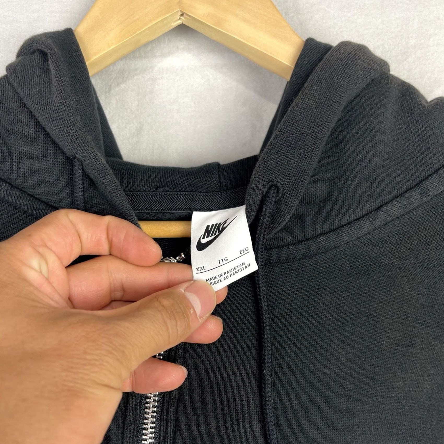 Nike Nike Hoodie Mens 2XL Sportswear Have A Nice Day Full Zip Washed Terry Black Size US XXL / EU 58 / 5 - 5 Thumbnail