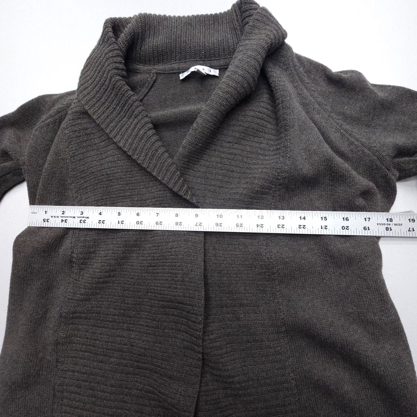 Vintage Cabi Cardigan Sweater Womens XS Gray 100% Cotton Duster Open Shawl Knit Long Sleeve Casual Size XS / US 0-2 / IT 36-38 - 6 Thumbnail