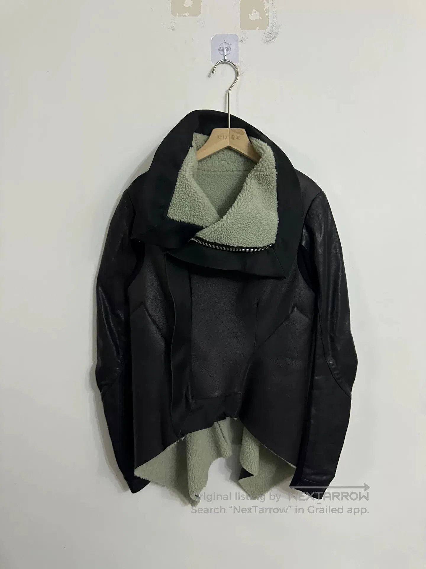 Rick Owens rick owens leather jacket with unique collar. Size US L / EU 52-54 / 3 - 1 Thumbnail