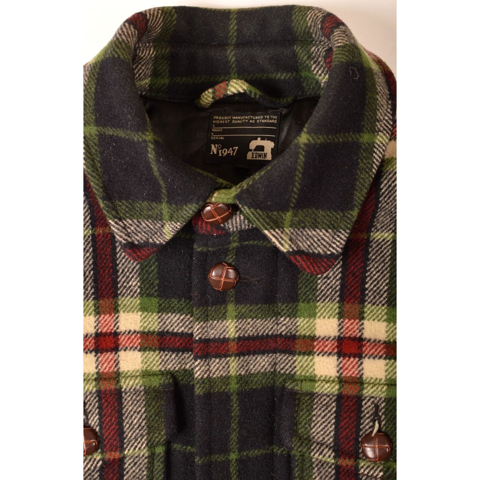 Edwin Edwin Rafterman Plaid Insulated Jacket Mens Size S Multicolor Wool 60% / 40% Pea Coat Year/Style: Used, Regular Fit S Size US S / EU 44-46 / 1 - 5 Thumbnail