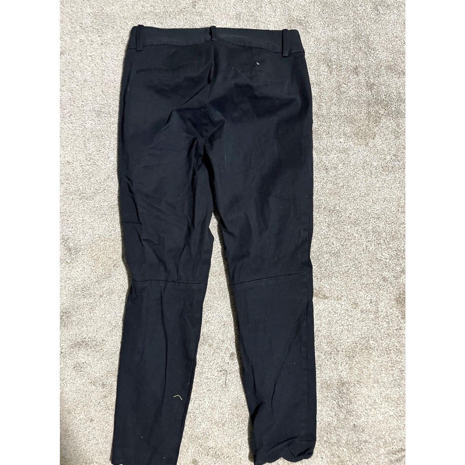 Vintage J Crew Winnie Pant Cropped Scalloped Hem Size 00 Black Style H5171 Women Size 24" / US 00 / IT 34 - 3 Thumbnail