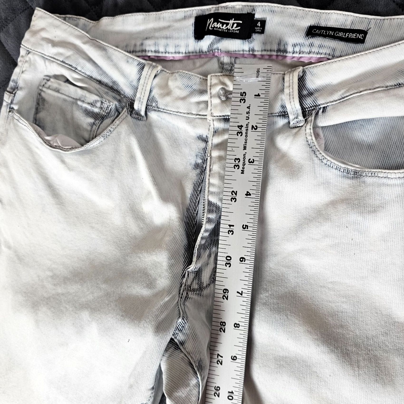 Nanette Lepore Nanette Lepore Jeans Womens Ankle Skinny Size 4 Caitlyn Light Wash Denim 28in Inseam Regular Rise 5-Pocket Stretch Blue Pants Size 27" / US 4 / IT 40 - 6 Thumbnail