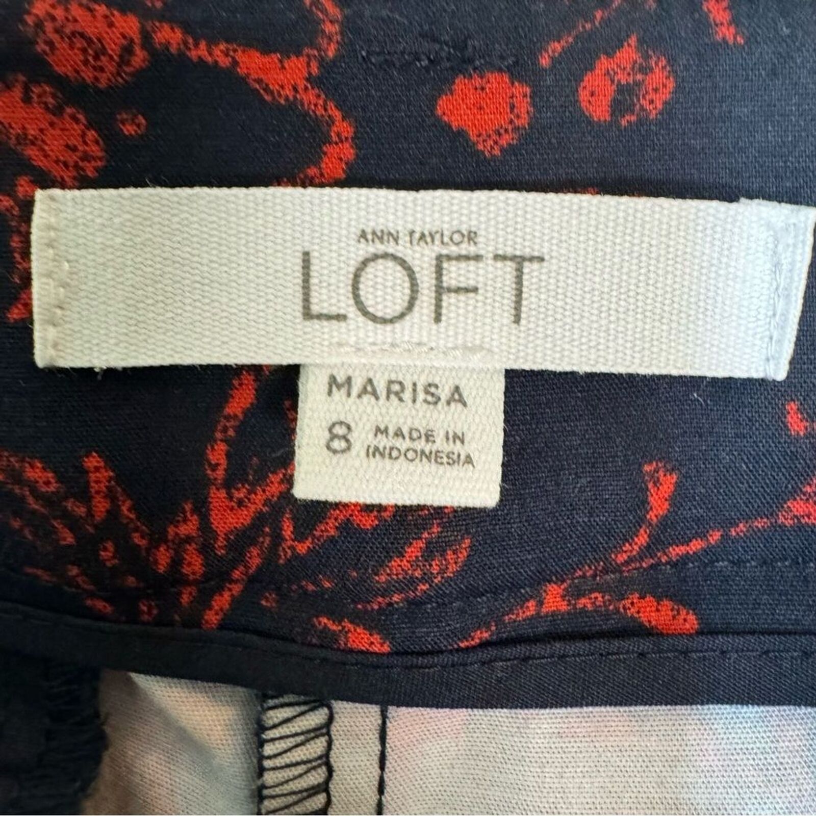 Loft LOFT Marisa Floral Riviera Ankle Pants Size 8 Size 30" / US 8 / IT 44 - 8 Thumbnail