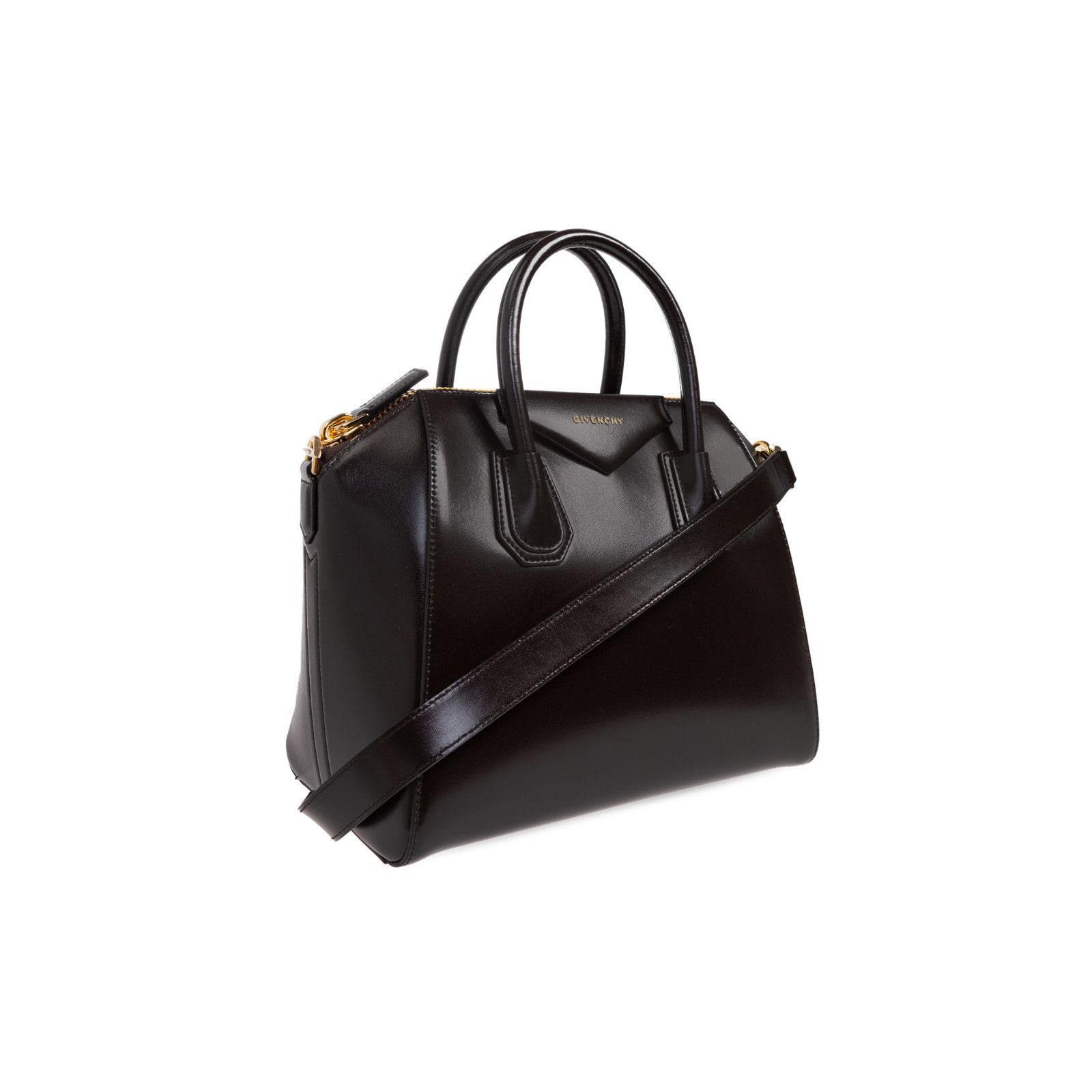 Givenchy GIVENCHY Small Antigona Brown Shiny Leather Top Handle Bag N Size ONE SIZE - 1 Thumbnail