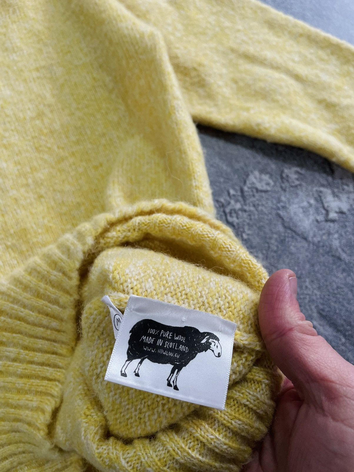 Howlin' Howlin’ Shaggy Bear Yellow Sweater 100% Pure Wool Scotland Size US M / EU 48-50 / 2 - 8 Thumbnail