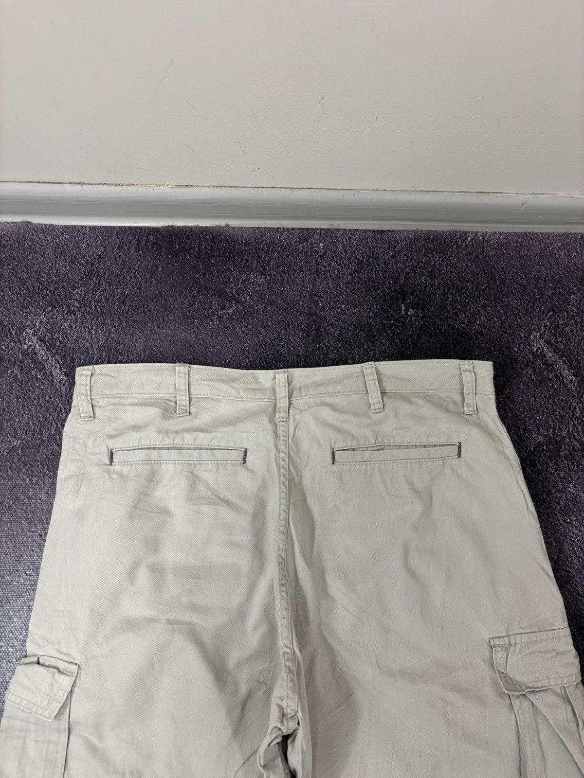 Vintage Vintage Wrangler Y2K Beige USA Work Hype Baggy Cargo Shorts Size US 36 / EU 52 - 16 Thumbnail