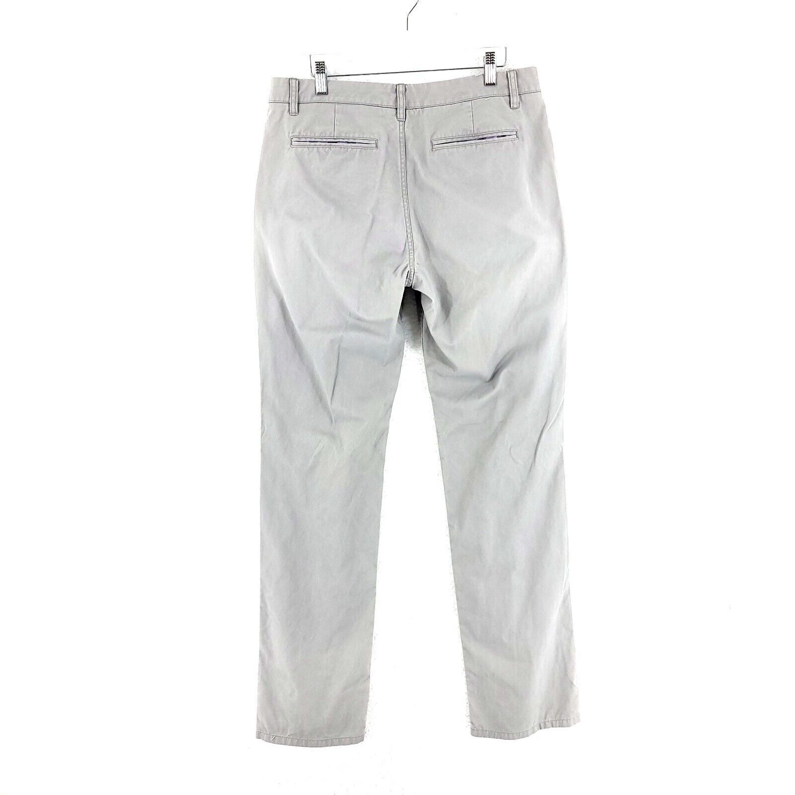 Bonobos Bonobos Straight Fit Cotton Gray Chino Pants Mid Rise 34/34 Size US 34 / EU 50 - 2 Thumbnail