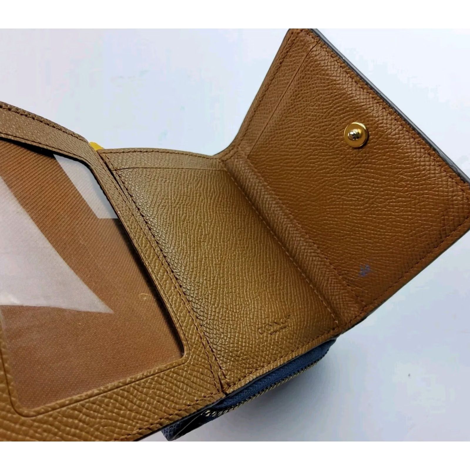 Coach Coach Wallet Trifold Leather Small Two Tone Multicolor Women’s Size ONE SIZE - 7 Thumbnail