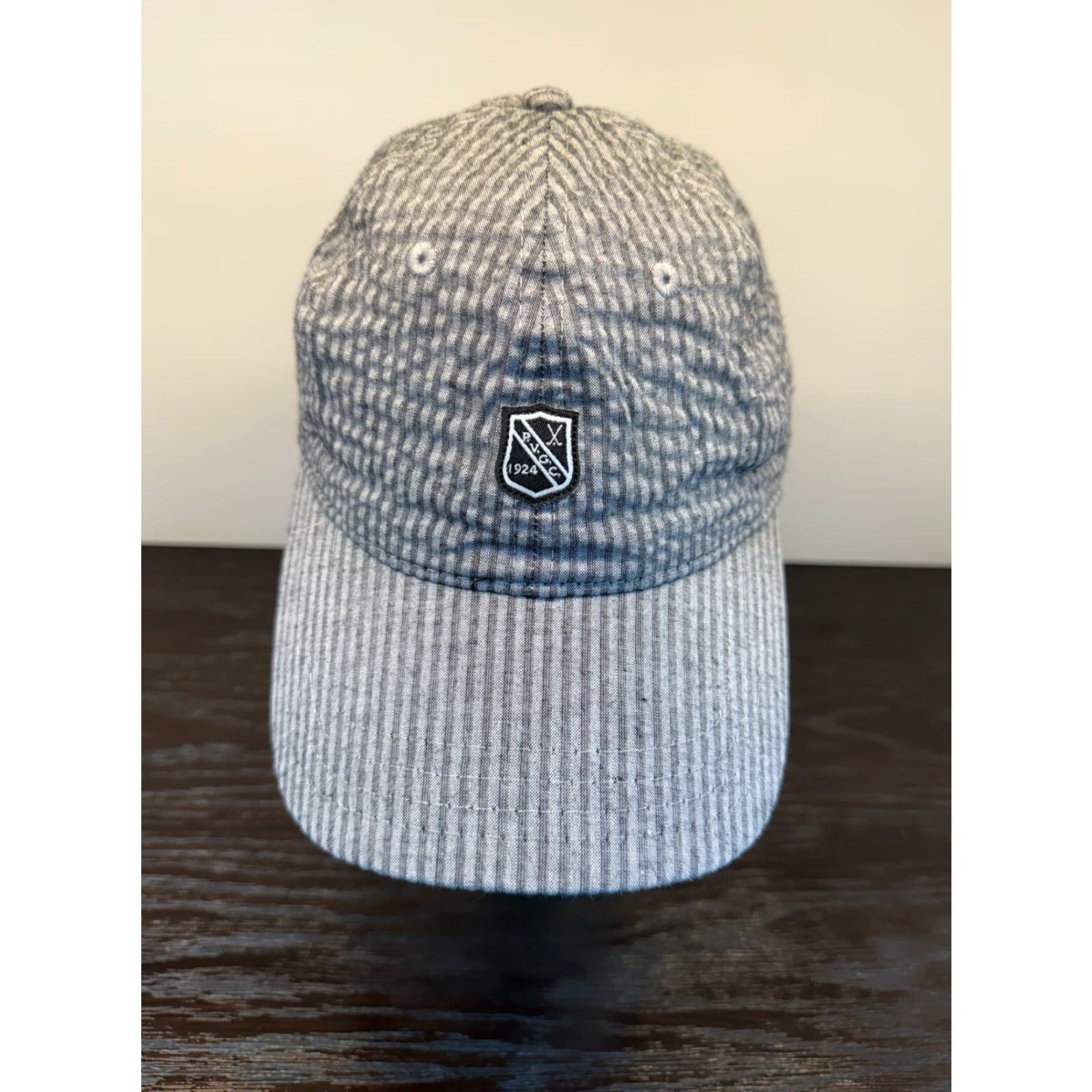 Vintage VINTAGE Pukka Palos Verdes Country Club Women's Gray Seersucker Strapback Hat Baseball Cap Cotton Golf Size ONE SIZE - 2 Thumbnail