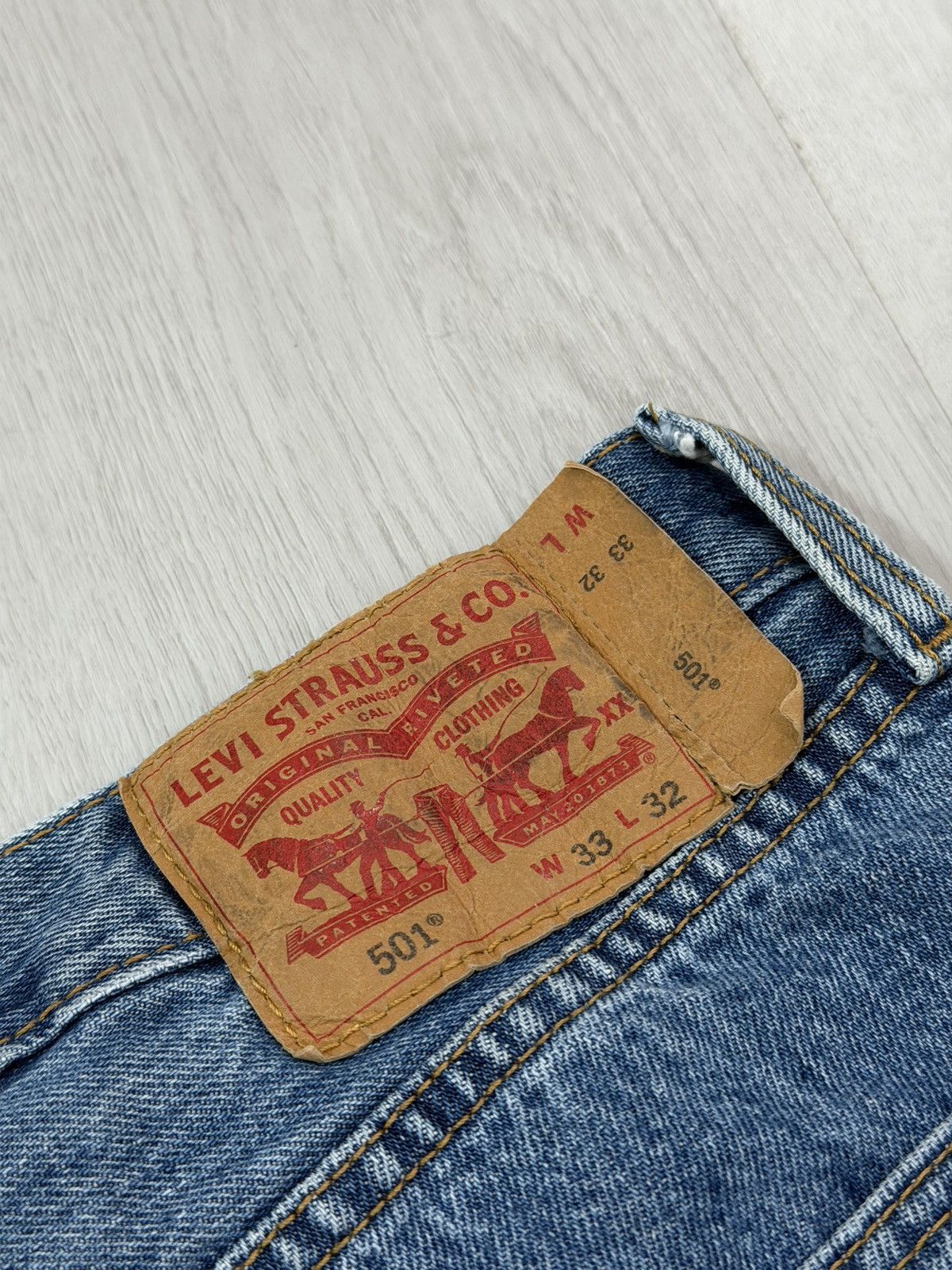 Levi's Vintage Clothing Vintage Levis 501 Jeans 33x32 Blue Straight Leg Button Fly Size US 33 - 3 Thumbnail