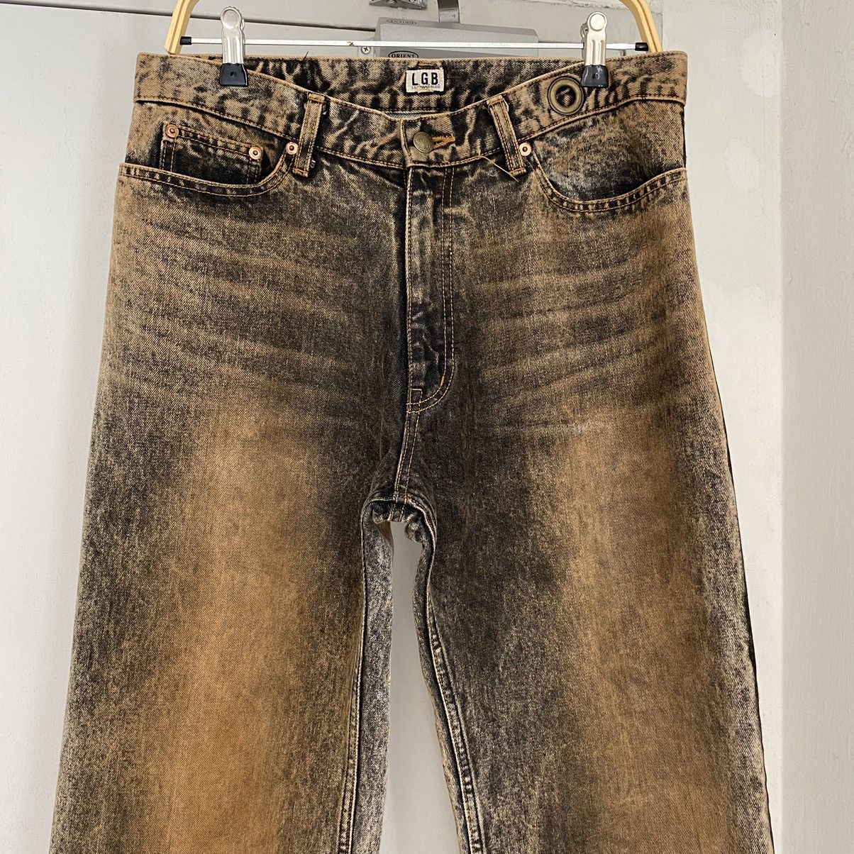 Le Grande Bleu (L.G.B.) L.G.B Rabbit Wide Leg Rusty Black Oversized Jeans Size US 31 - 2 Thumbnail