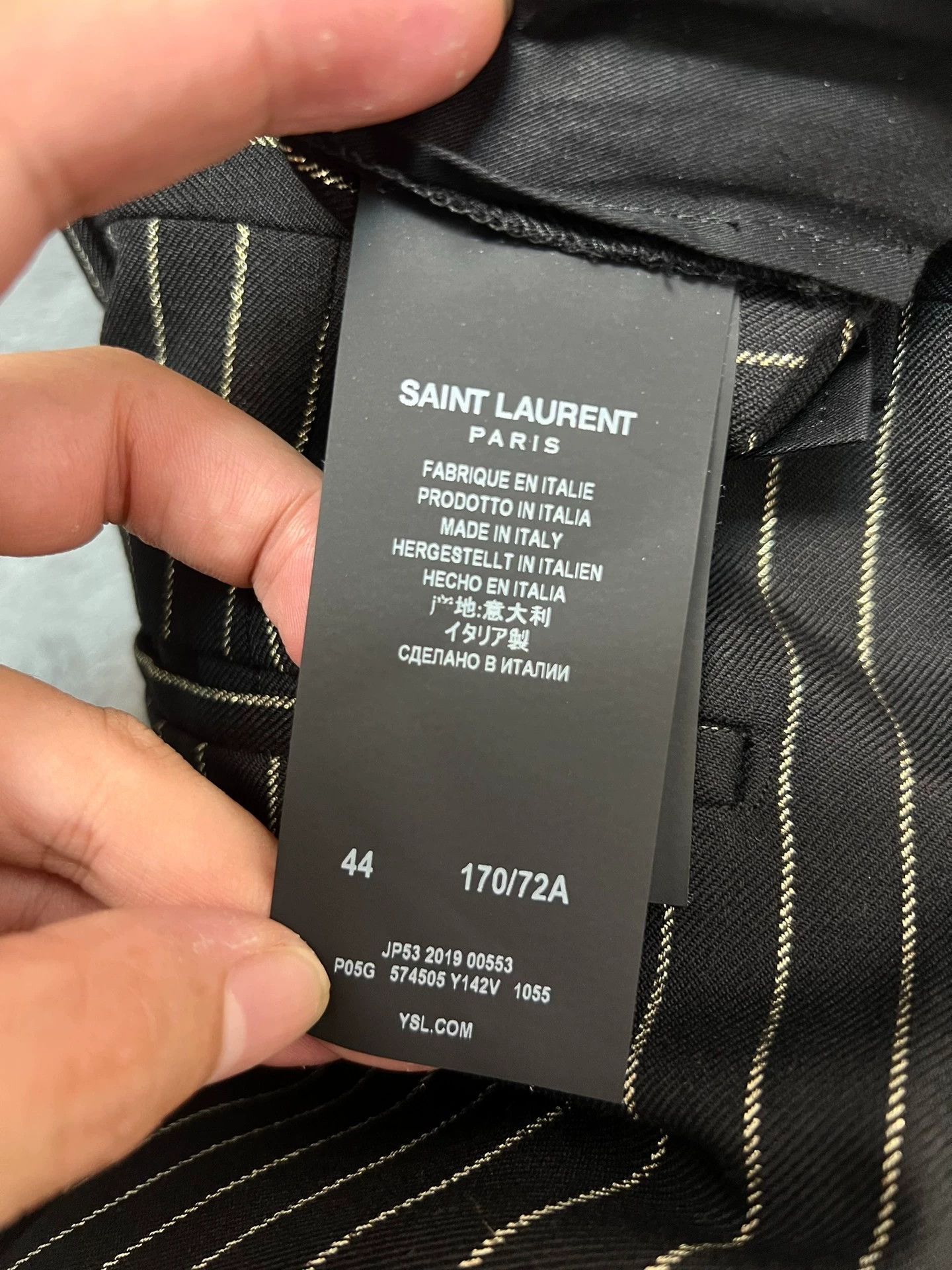 Saint Laurent Paris Authentic Saint Laurent silver-stripe wool cropped trousers Size US 28 / EU 44 - 5 Thumbnail