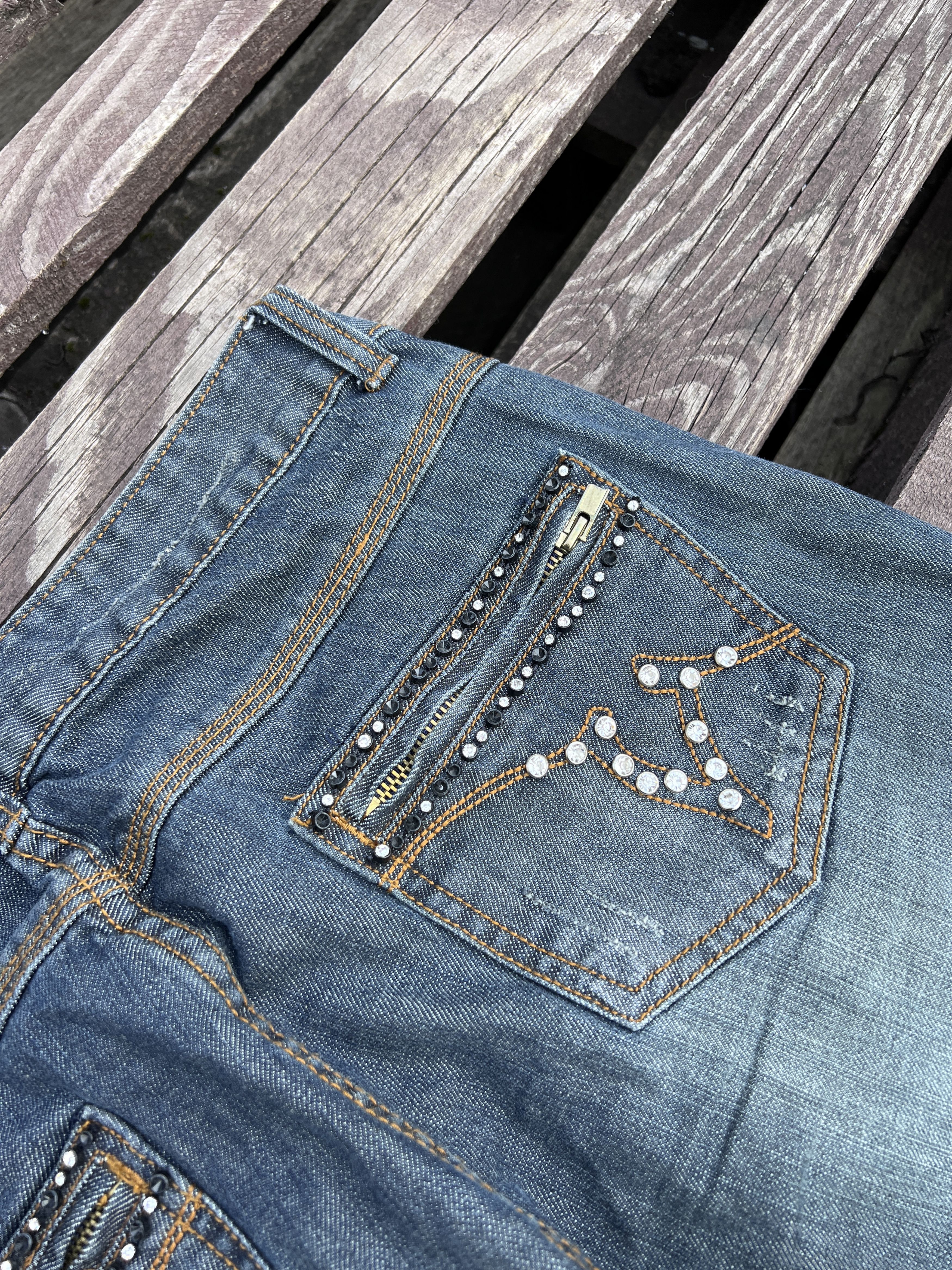 Vintage Vintage Y2K Von Dutch Denim Jeans Size 30" / US 8 / IT 44 - 7 Thumbnail