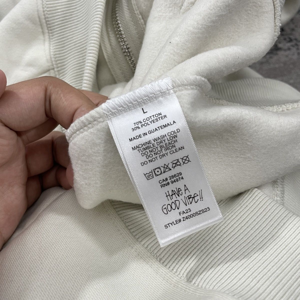 Stussy STUSSY " DOLLIE " ZIP HOODIE STONE Size US L / EU 52-54 / 3 - 6 Thumbnail