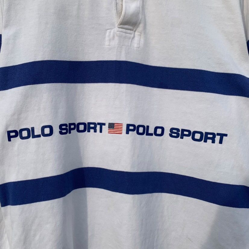 Polo Ralph Lauren × Vintage Vintage Rugby Shirt Polo RalphLauren Size US XL / EU 56 / 4 - 4 Thumbnail