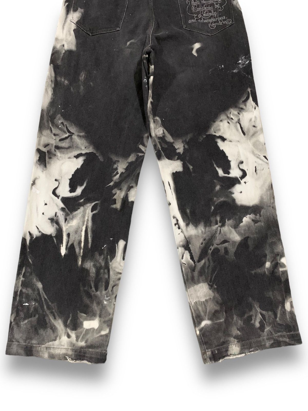 If Six Was Nine St.Paradiso Tie dye Acid Wash Style Splatter Loose Fit Jeans Size US 34 / EU 50 - 18 Thumbnail