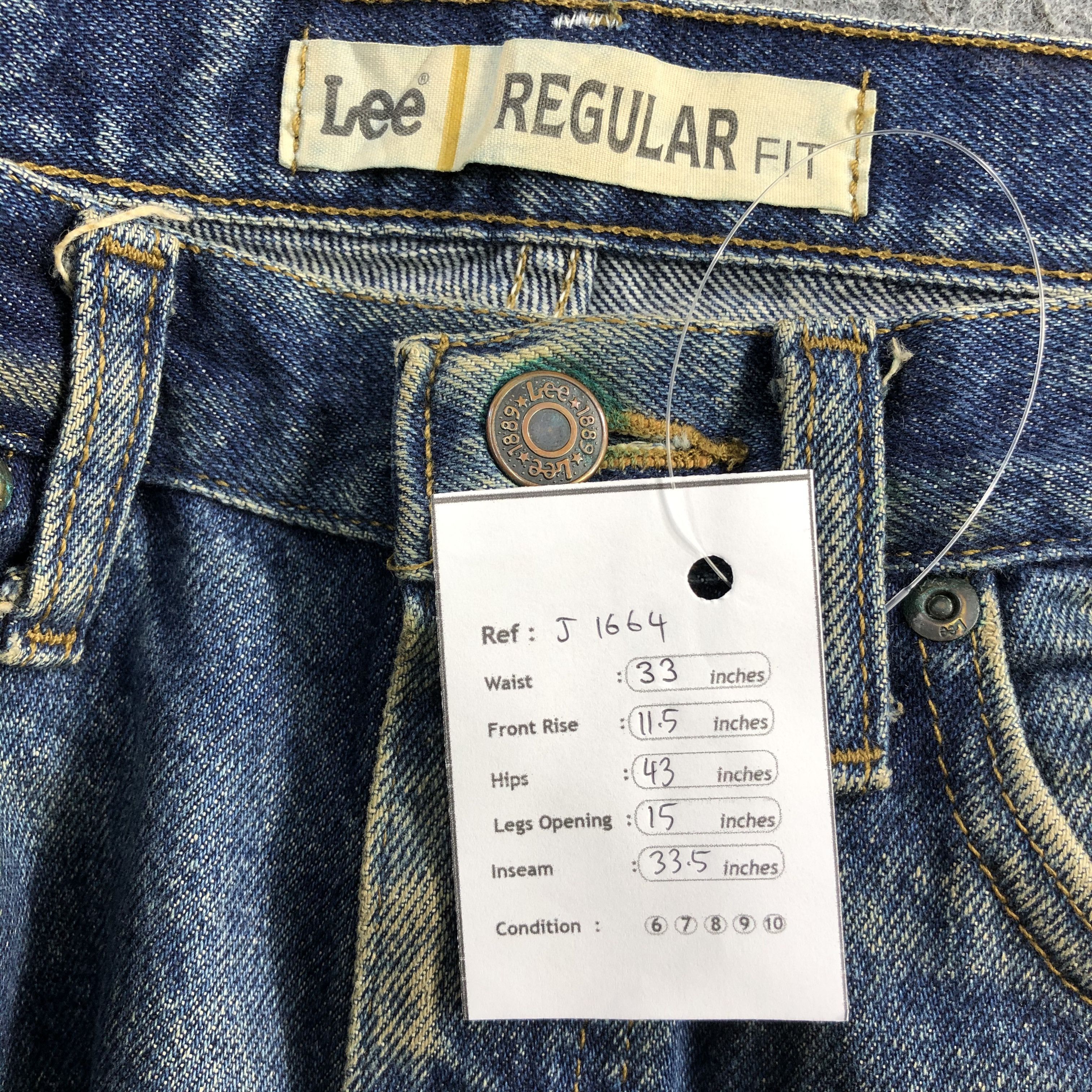 Lee Vintage Blue Wash Ripped Lee Jeans-J1664 Size US 33 - 14 Thumbnail