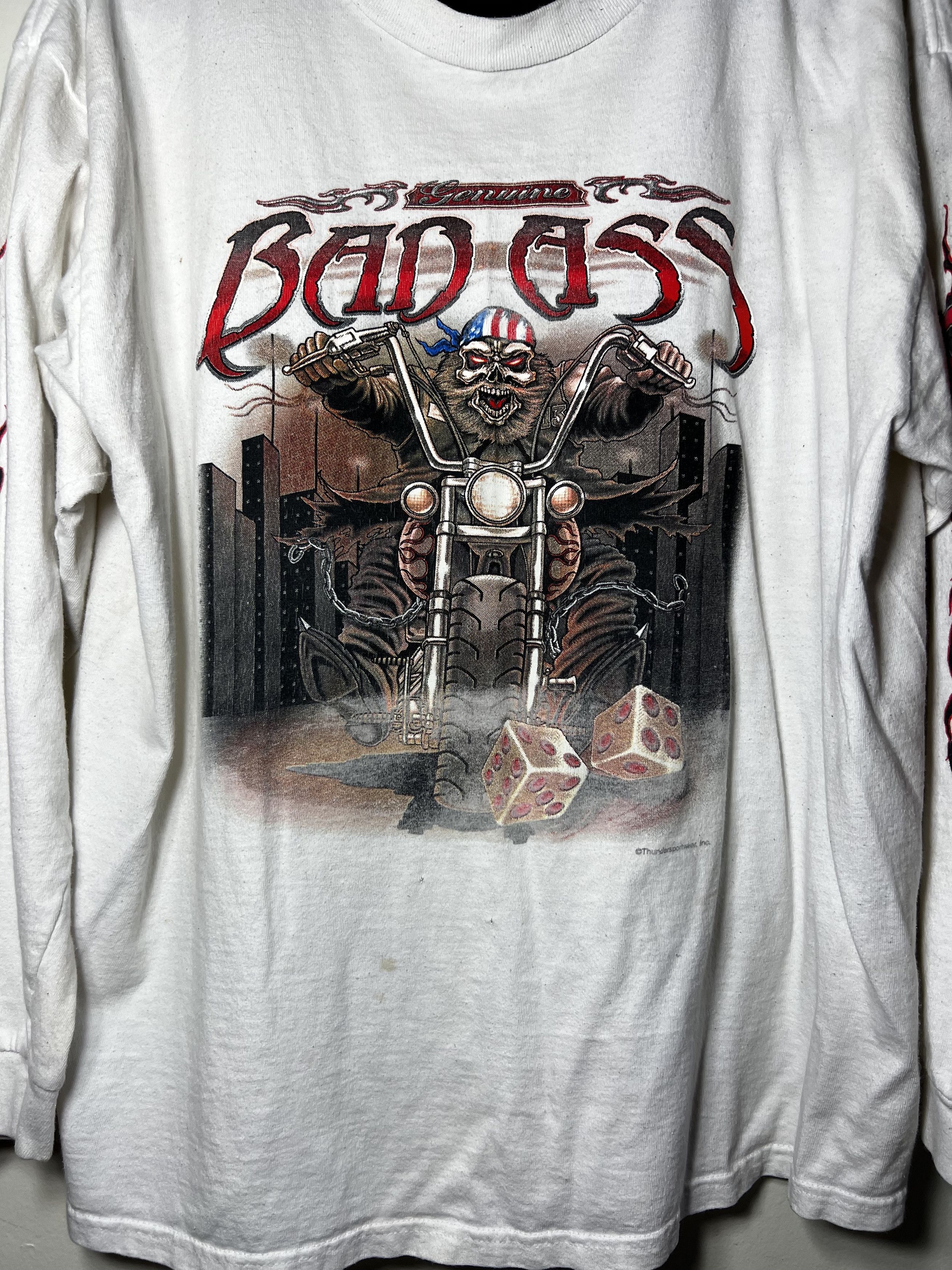 Vintage Vintage Bad Ass Thunder Sportswear Motorcycle Graphic Tee Size US XL / EU 56 / 4 - 2 Thumbnail