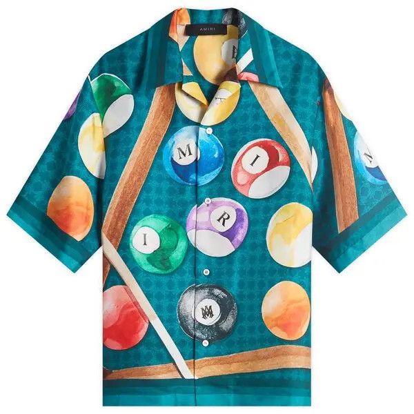 Amiri o1h1sh10525 Billiards Bowling Shirt in Evergreen Size US XL / EU 56 / 4 - 1 Thumbnail