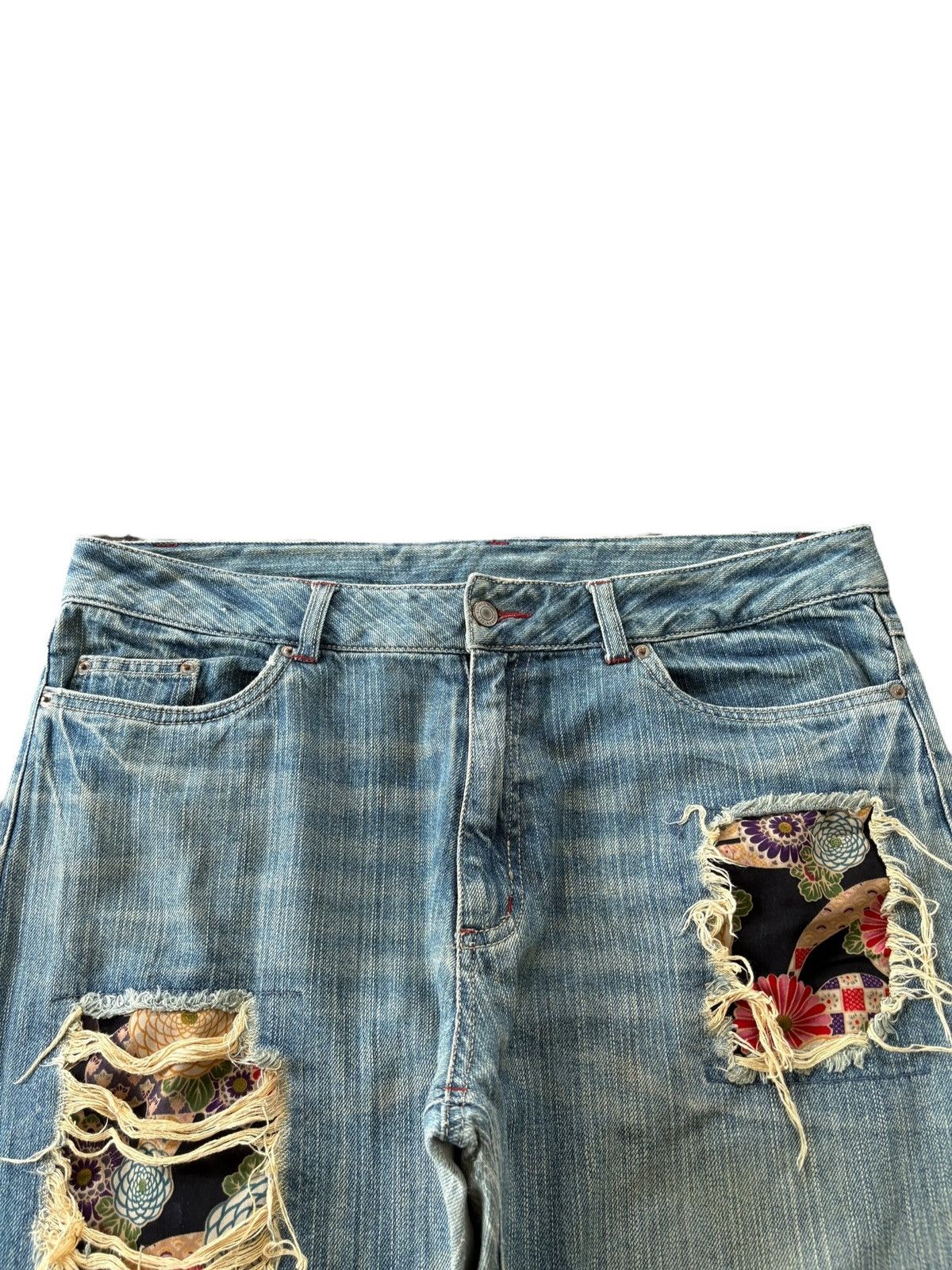 Japanese Brand Vintage Japanese Brand Sashiko Distressed Loose Jeans Size US 38 / EU 54 - 4 Thumbnail