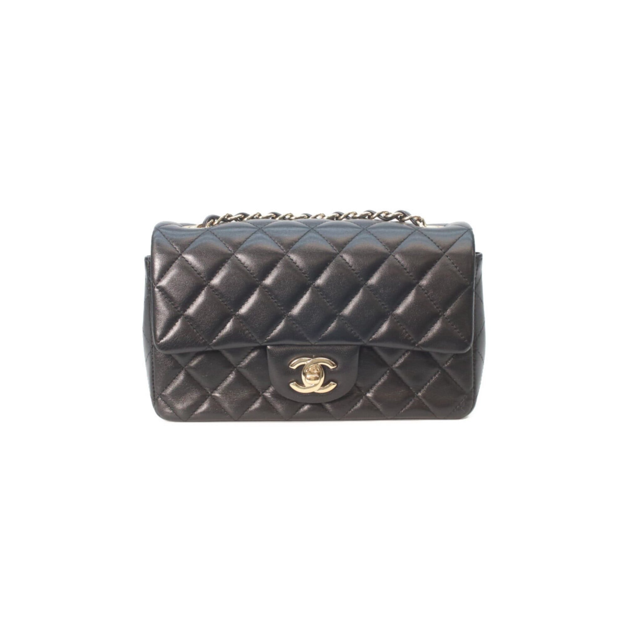 Chanel CHANEL A69900 Black Lambskin Gold Hardware Mini Matelassé 20 Chain Shoulder Bag for Women Size ONE SIZE - 1 Thumbnail